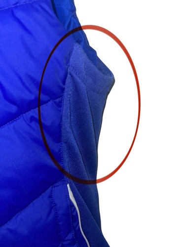 GAP Women's Size Large Gfit Panel Puffer Vest in Becca Blue READ FLAWED - Picture 8 of 17