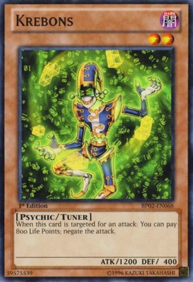 3 x Krebons - BP02-EN068 - Rare - 1st Edition Near Mint, English YGO