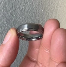 Triton Tungsten Carbide Mens Ring Band - Size 7 (6mm)