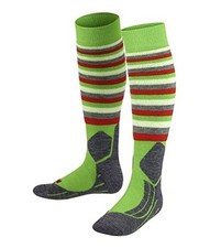Unisex Kids SK2 Intermediate Stripes Ski Socks, 1-2.5 Green Vivid Green 7231 