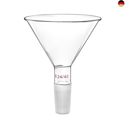 QWORK Glastrichter, Labortrichter, Pulvertrichter mit Kurzem Stiel, 100 mm