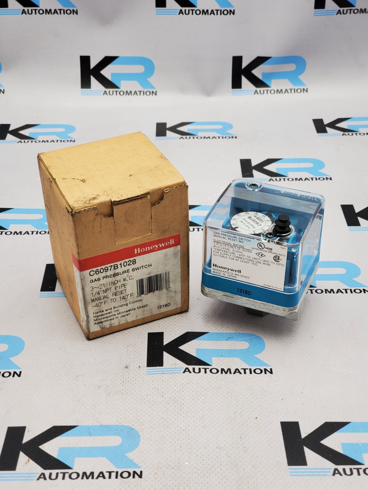 NEW Honeywell C6097B1028 Gas Pressure Switch
