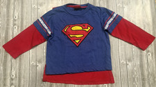 Superman T-Shirt With Detachable Cape Toddler 3T Blue/Red DC Comic Shirt Costume