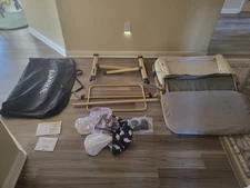 AMKE Baby Bassinet Bedside Sleeper with Adjustable Height & Breathable Mesh