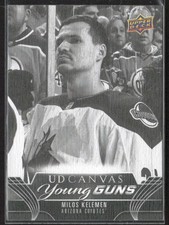 23-24 UD Extended Series Milos Kelemen C365 Young Guns Canvas Black & White