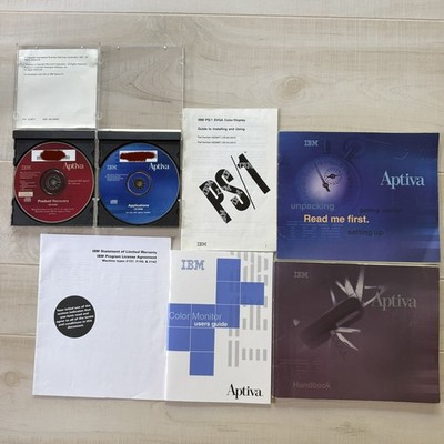 Vintage IBM Aptiva Product Recovery and  Applications CD ROM Discs & Books Read