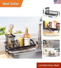 Effortless Drainage Sponge Holder for Kitchen Sink - Stylish Space-Saving Design
