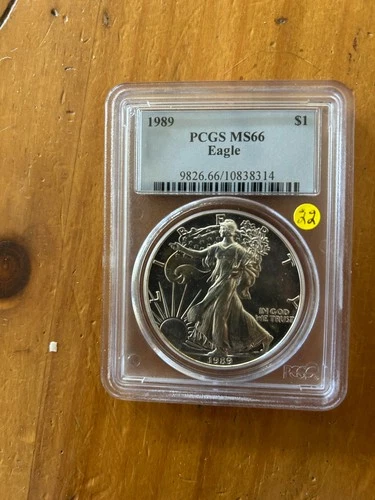 1989 Silver Eagle PCGS MS66
