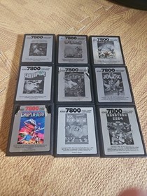 Atari 7800 Pro System Game Cartridge Lot Tested Working