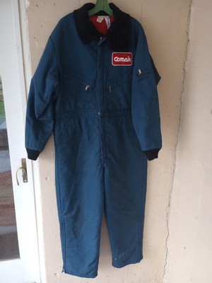 Topps Men's Carpenter Coveralls  XL Regular Blue Vintage Comair Heavyweight