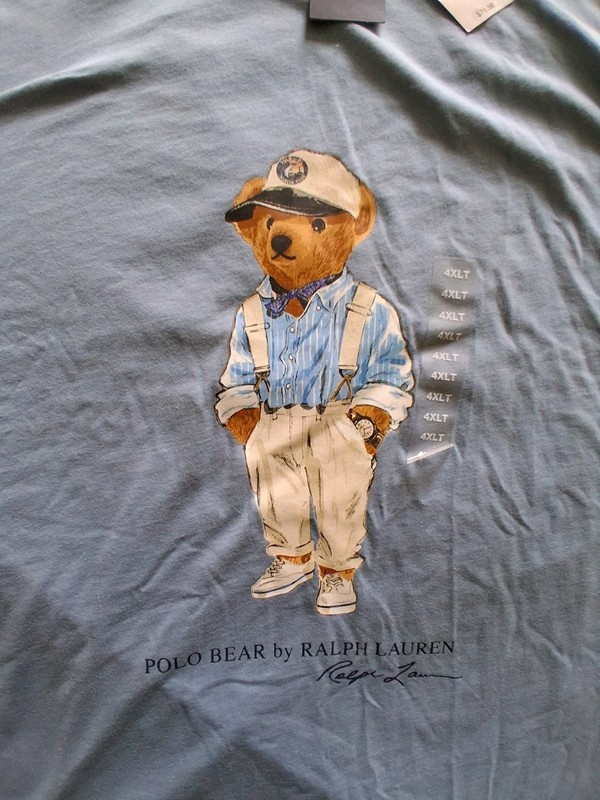 New Mens Polo Ralph Lauren 4XLT 4XL Tall Casual Bear T-shirt NWT 