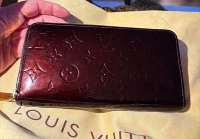 Louis Vuitton Geldbörse Leder Bordeaux Monogramm Reißverschluss mit Rechnung