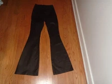 Shinestar Brown Hi-Rise Faux Leather Flare Pants Size Small
