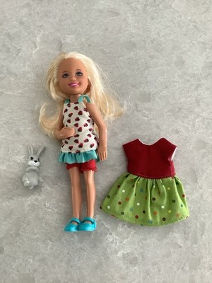 Barbie Chelsea  Doll Blonde Hair Doll  With Extra Outfit And Pet