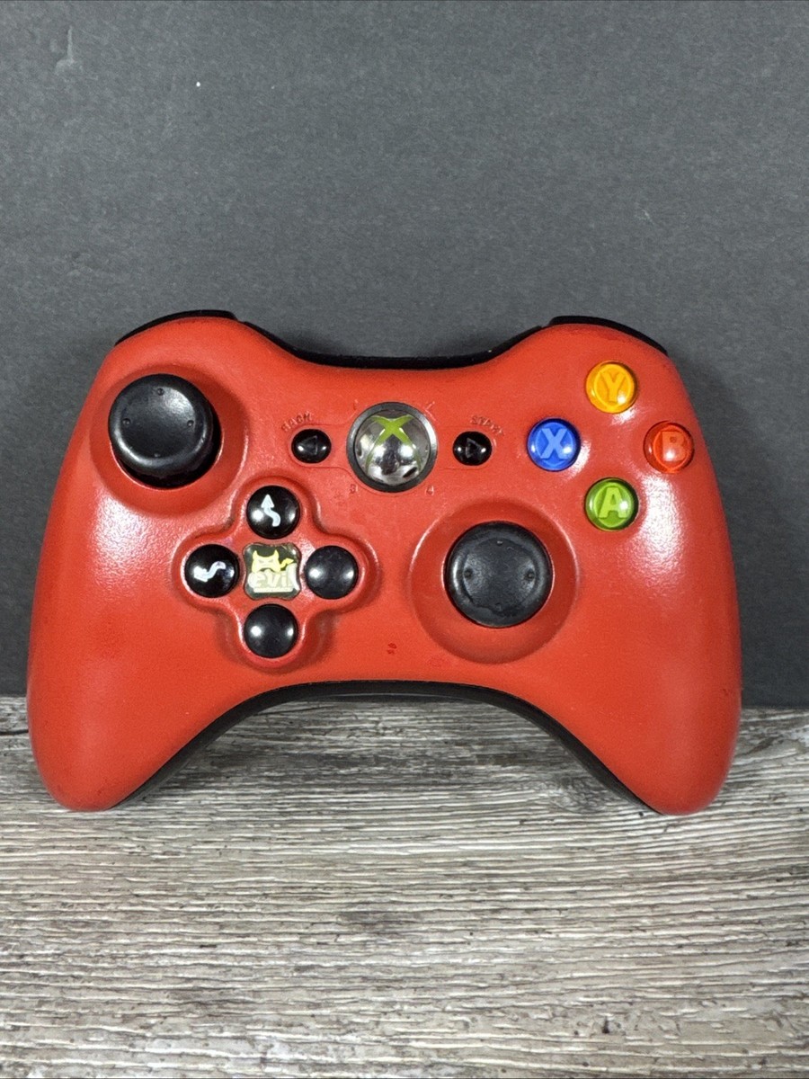 Xbox 360 Controller with Evil D-Pad 360 Controller Works Great Condition  Rare