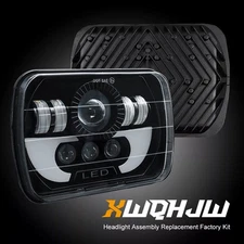 Fit Ford E-150 E-250 2003-2014 Van 2PCS 7x6'' LED Headlights DRL+20'' Light Bar