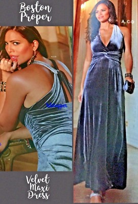 NEW Boston Proper Elegant Cocktail Formal Gown Maxi Velvet Dress XS 2-4  $129 | eBay