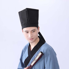 Men Hanfu Hat Chinese Traditional Scholar Headdress Vintage Fittings Confucian