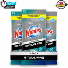 Windex Electronic Cleaning Wipes, Pre-Moistened Screen Wipess for TVs... -3 Pack