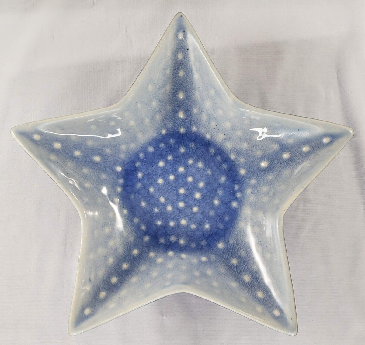 ペビさま Pier 1 One Stoneware Blue Star Shaped Crackle Bowl | eBay