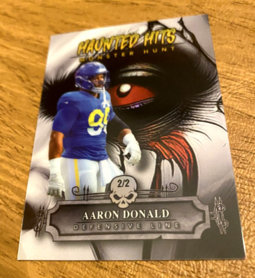 2024 Wild Card Haunted Hits Monster AARON DONALD Dracula RED  #'d /2 LA RAMS SSP