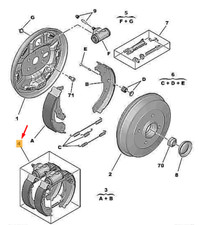 Mâchoire de frein Peugeot 208