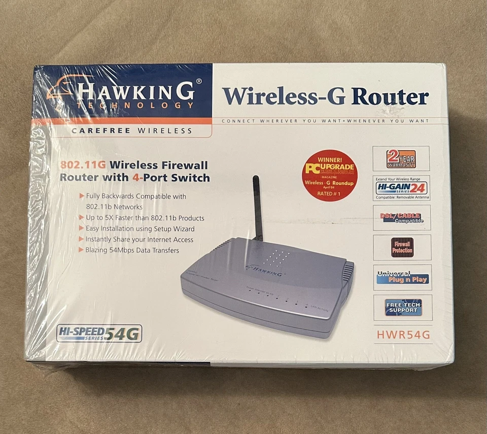 Hawking Technology Wireless-G Router HWR54G - USED IN ORIGINAL BOX - Powers Up - Image 2 of 4