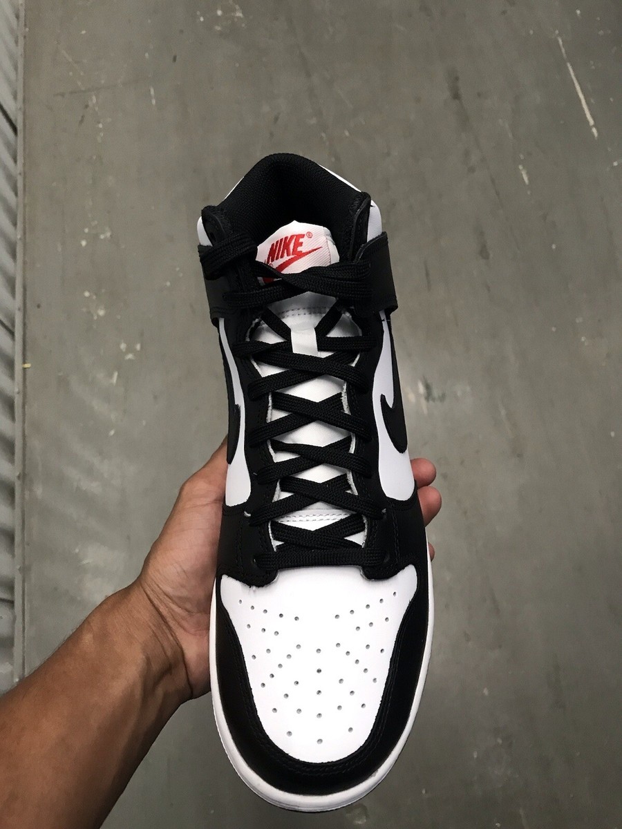 nike dunk high gs black and white