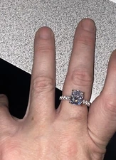 2.35 carat diamond test passed moisanite