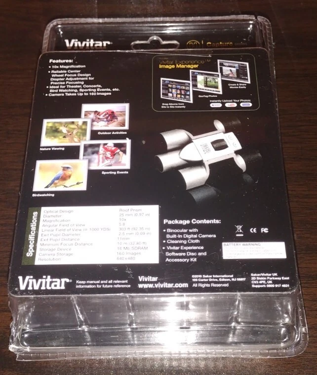 Vivitar CV-1025V Digital Camera Binoculars Monocular Compact 10x25 New Sealed - Image 4 of 4