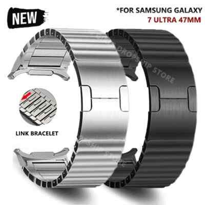 One Click Link Bracelet Metal Strap For Samsung Galaxy Watch 7 Ultra Band Men 