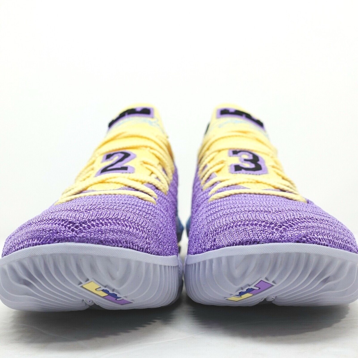 Nike Lebron XVI 16 Lakers Heritage Atomic Violet CK4765-500 Mens Size 10 Lebron 16 Heritage Atomic Violet/Bicycle Yellow CK4765-500  main image 3