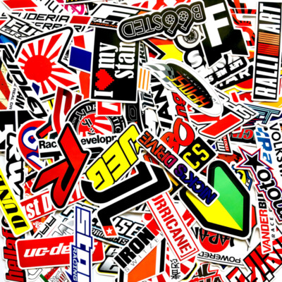 Lot De 2 Stickers Vinyle Moto Cross Monster Sponsors – Déco Casque & Moto, Résistants Et Stylés