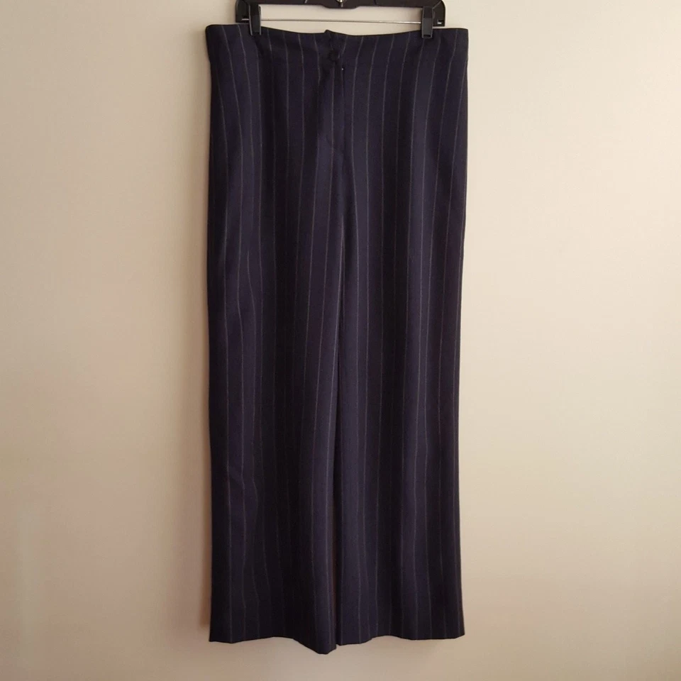 ARMANI COLLEZIONI WOMAN WOOL BLEND PANTS WIDE LEG MADE IN ITALY SIZE 12