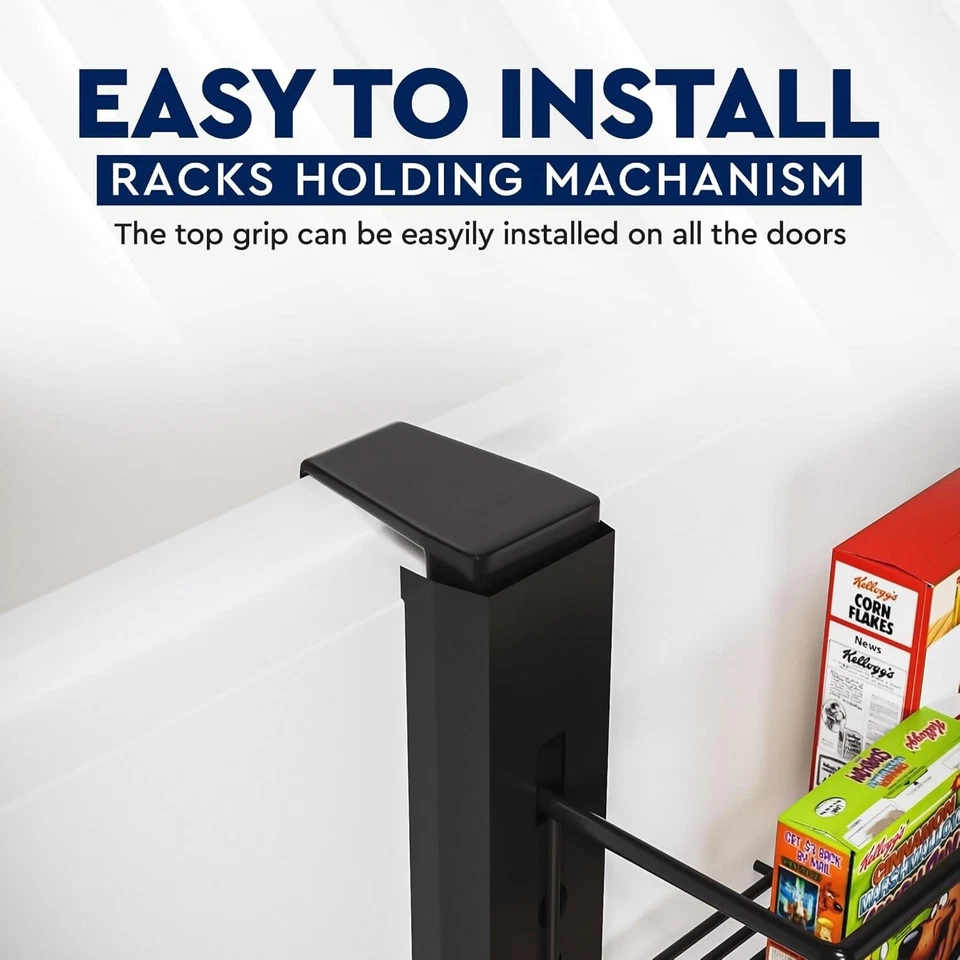 8-Tier Pantry Door Organizer, Spice Rack with Adjustable Baskets - Image 4 of 4