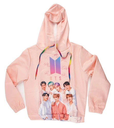 SALE - NEW - KPOP BTS Pink Lightweight Hoodie 2-sided all over 3D print - S2