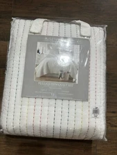 Crown & Ivy By Levtex Rainbow Pickstitch Full/Queen Quilt and Shams Set