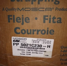 "EAM MOSCA PP 5021 5mm Polypropylene Strapping - 23,000 ft Machine Grade, White"