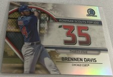 2023 Bowman Chrome Baseball Brennen Davis Chicago Cubs Bowman Scouts Top 100