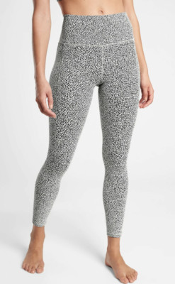 NEW ATHLETA MICRO CHEETAH SALUTATION STASH POCKET II TEXTURED LEGGINGS PANTS 1X