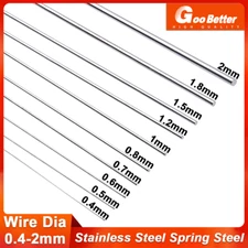 304 Stainless Steel Spring Steel Wire Dia 0.4mm-2mm High Tensile DIY Accessorie