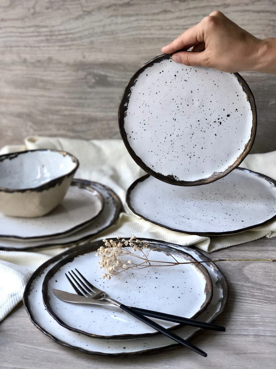 Dessert Plate / r.wood studio / salad / handmade / ceramics / pottery /  everyday / blue dinnerware