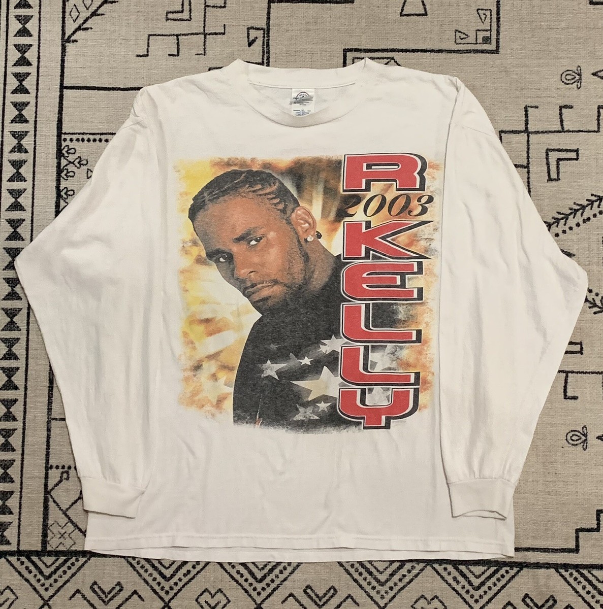 Vintage R Kelly Rap Tee Shirt XL 2003 Tour Long Sleeve Usher