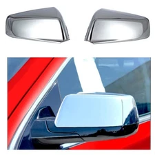 For 2015-2020 Chevy Tahoe Suburban CHROME Top Half Mirror Cap Covers Replacement