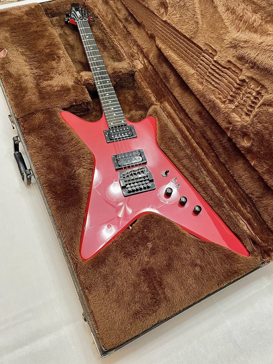 Original Vintage 1980s Carvin V220 Shredder Guitar Pearlized Red
