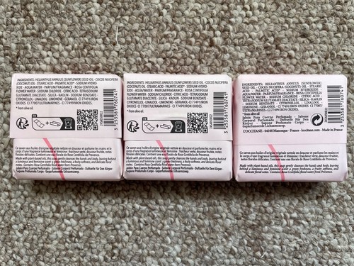 sealed l'occitane 3 rose perfumed soaps containing floral water 150g rrp £21.95 - Picture 9 of 10