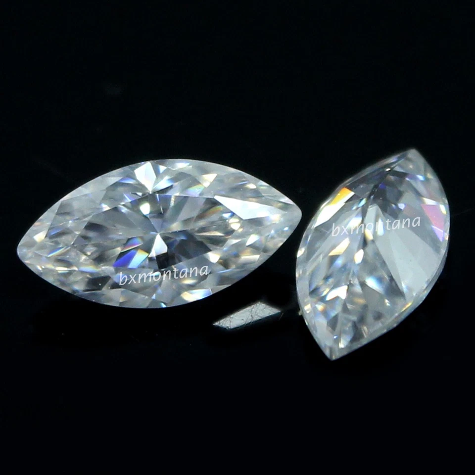 Natural DE Color VVS1 Excellent Cut 4.5x9 MM Marquise Pair Certified Diamond - Image 3 of 4