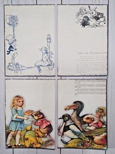 100 Plus Pieces~Handmade~Alice In Wonderland~Junk Journal Starter Kit~Crafts