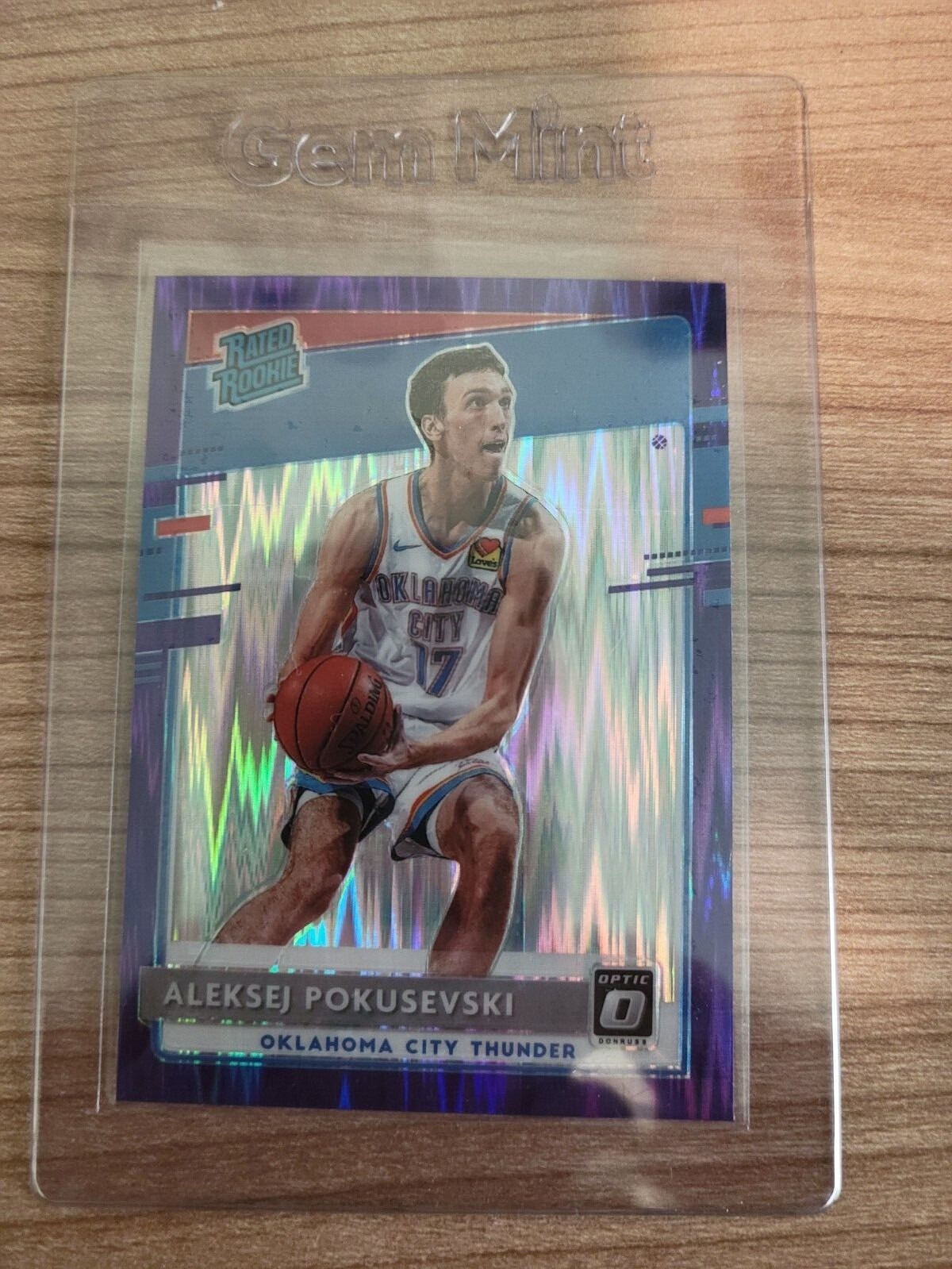 2020 Donruss Optic #167 Aleksej Pokusevski Purple Shock Prizm