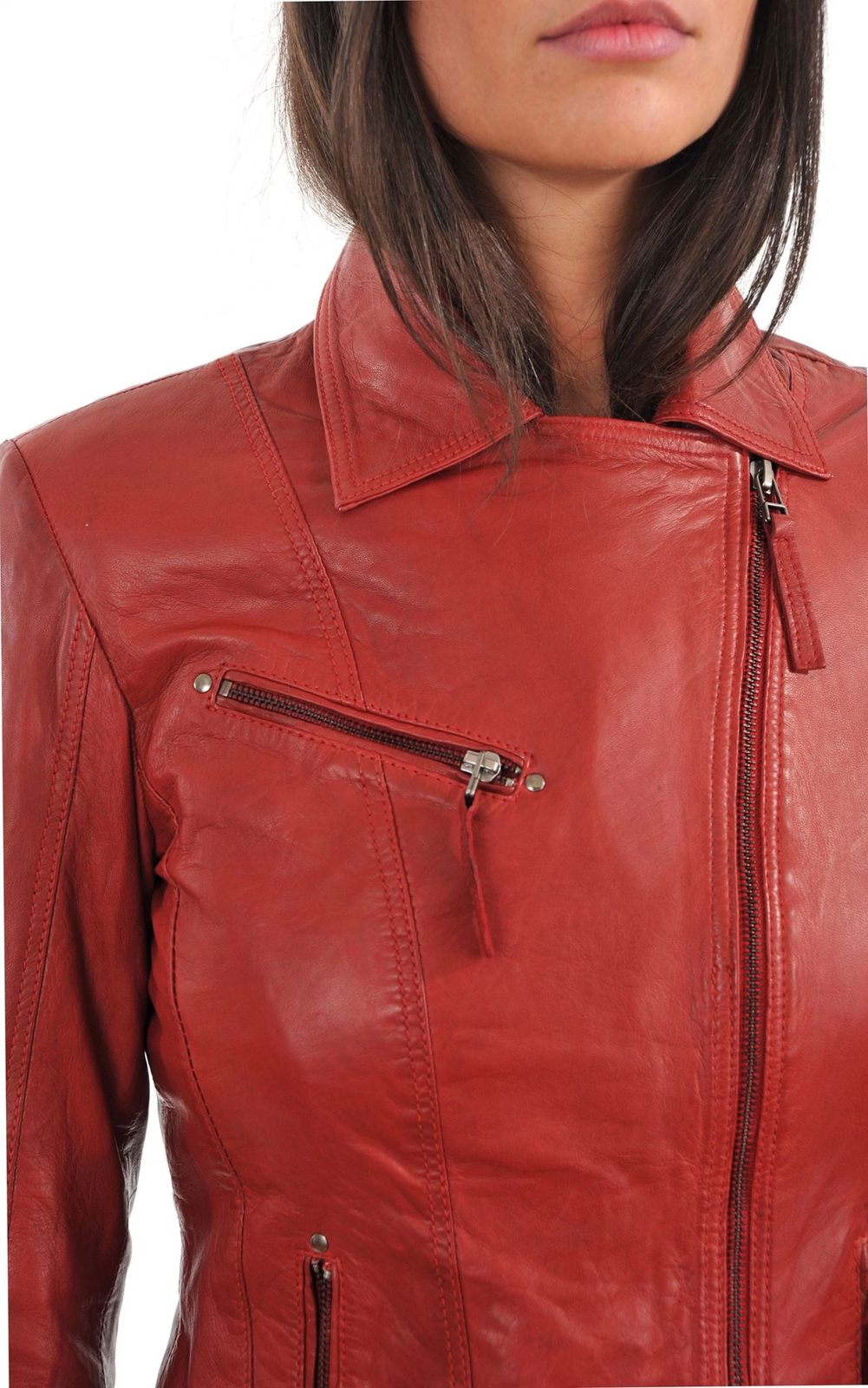 Leather Jacket for Womens Real Soft Leather Coat Womens Slim Fit Jacket